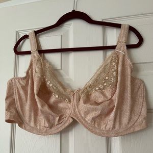 Elomi Kim Women’s Plus Size Unpadded Nude Lace Plunge Bra 44I US (44G UK)